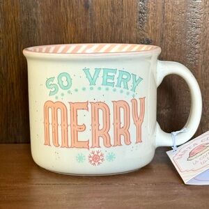 So Very Merry Pastel Christmas Mug - Peppermint and Pine